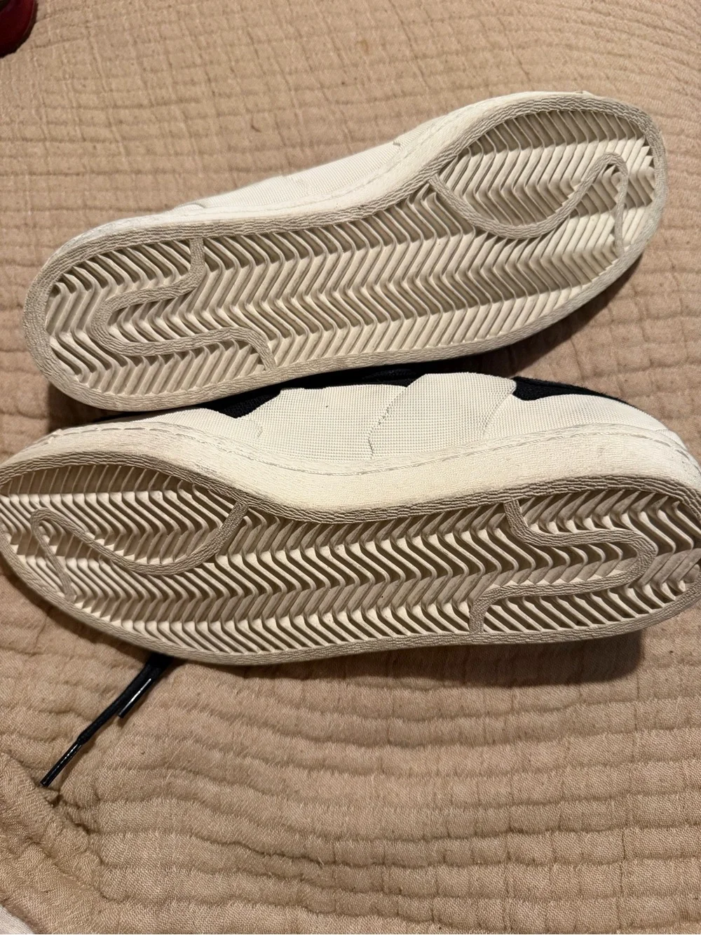 Y-3 Women's Black and Cream Slip-On Sneakers — Minimalist Low-Top